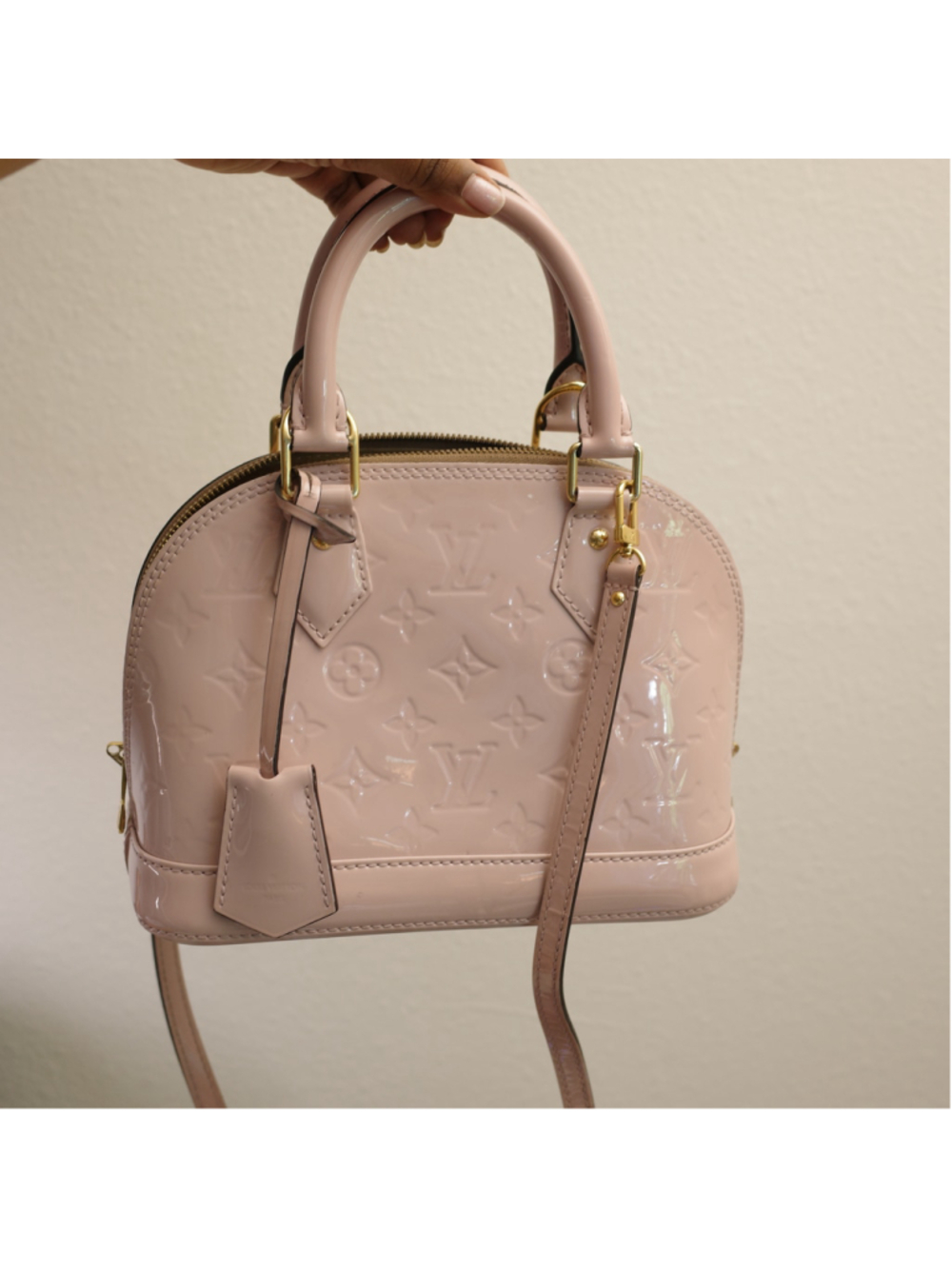 LOUIS VUITTON Vernis Light Pink Alma BB